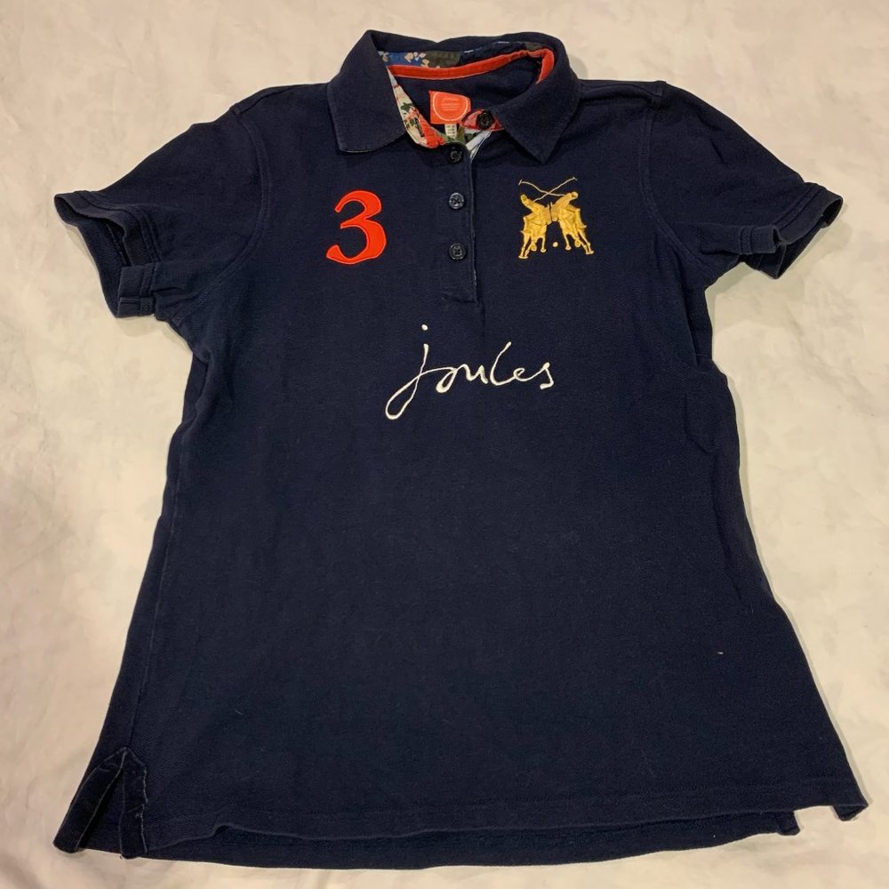 joules short sleeved polo shirt - woman's M/8